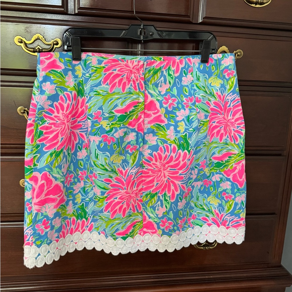 Floral Blue and Pink Skirt